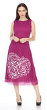 Sleeveless Big Flower Midi Dress - DR925